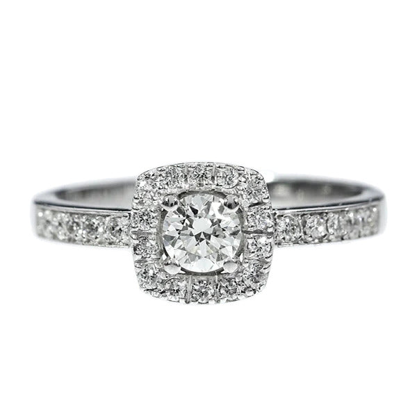 Anillo en plata y moissanita