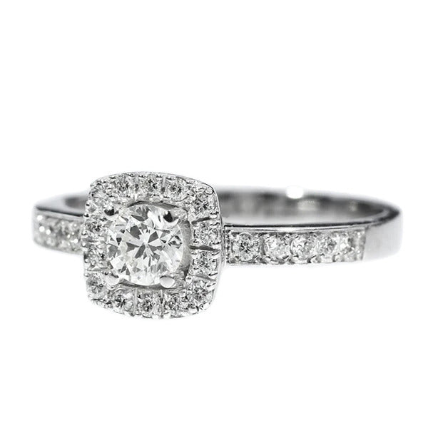 Anillo en plata y moissanita
