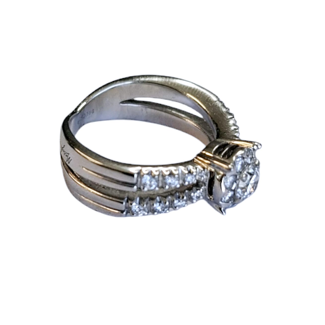 Anillo Oro Blanco Brillo Eterno
