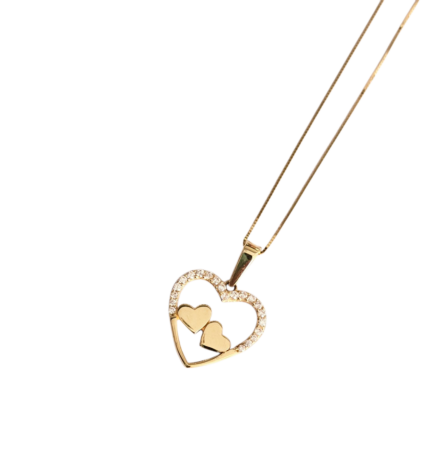 Collar Oro Amarillo 18 Kilates Corazón María Jesús
