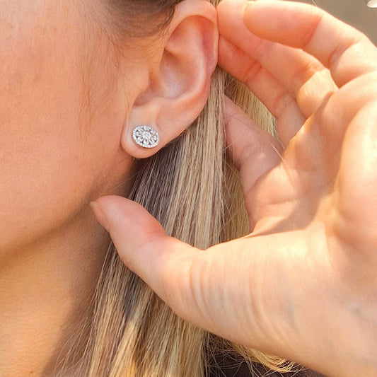 Aro Oro Blanco con Diamantes