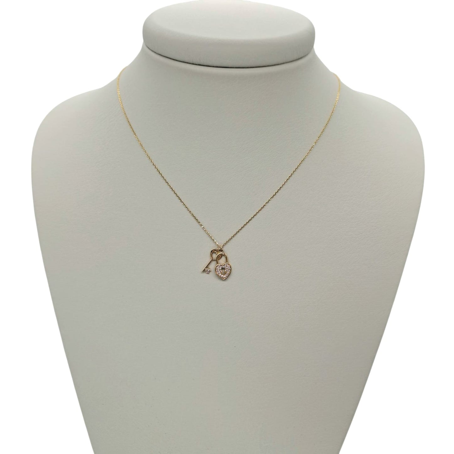 Collar Oro Llave y Corazon