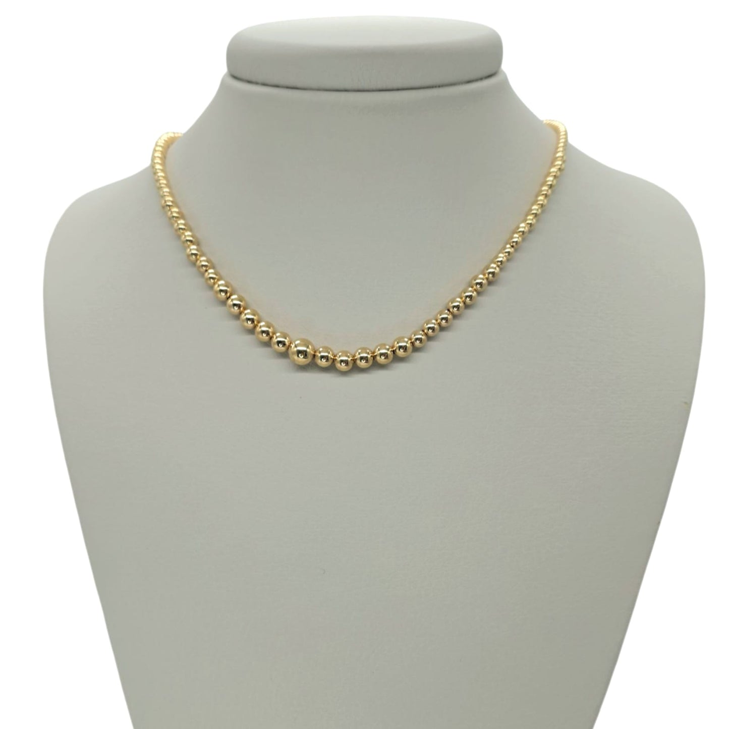 Collar en oro amarillo Italiano 18 Kilates Perlas de Oro