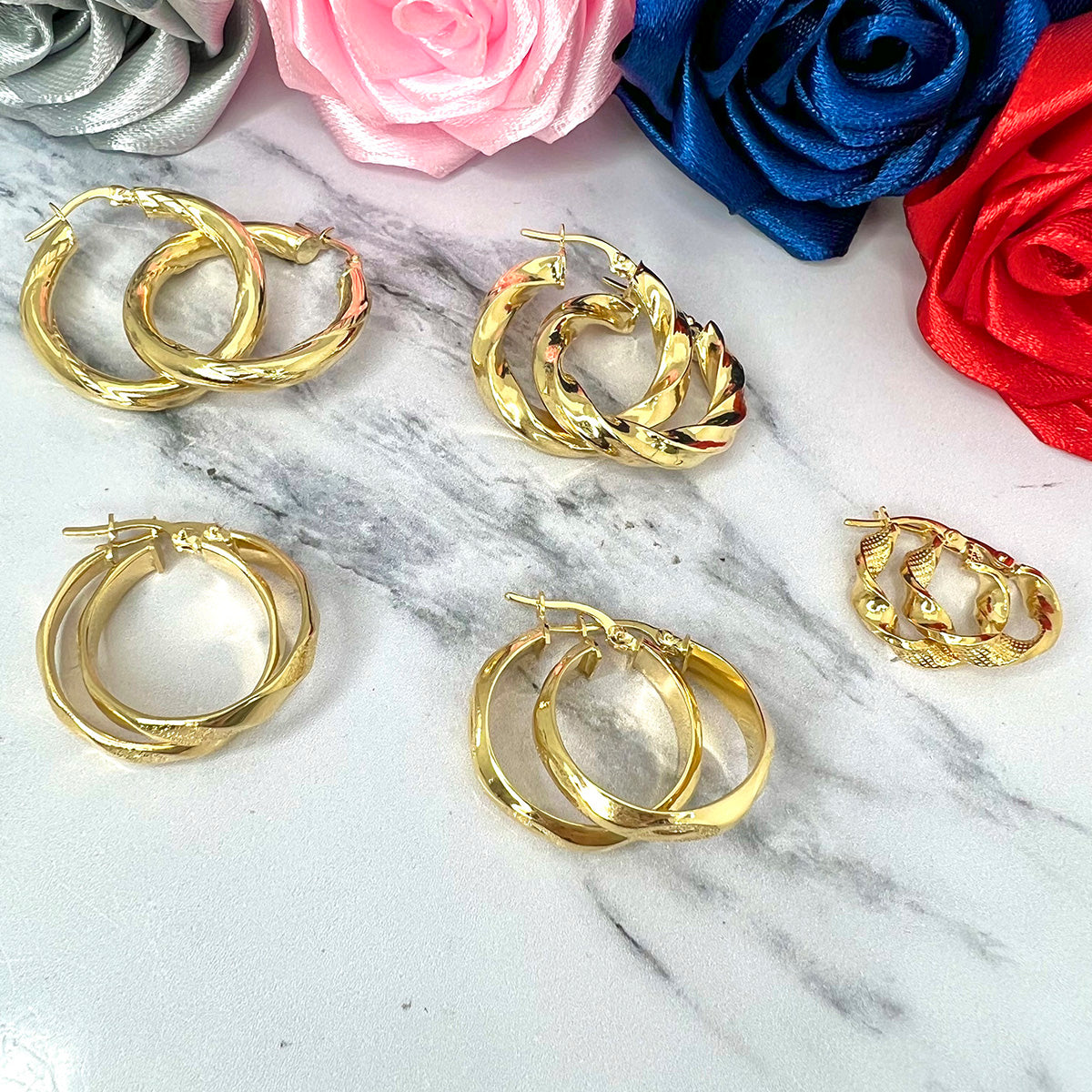 Aros argollas en oro amarillo