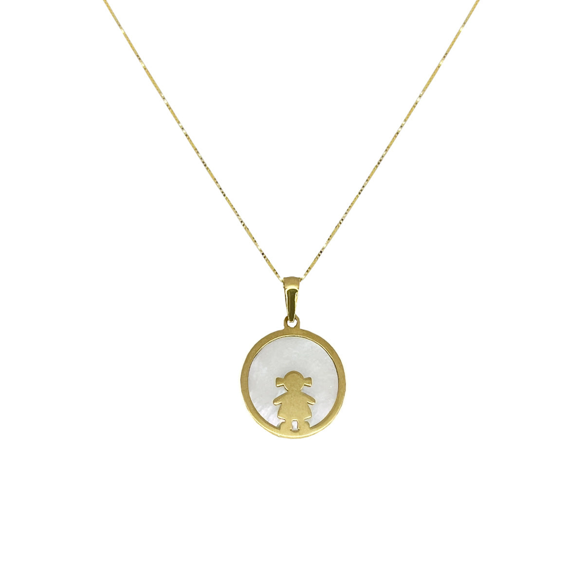 Collar en oro amarillo y nacar