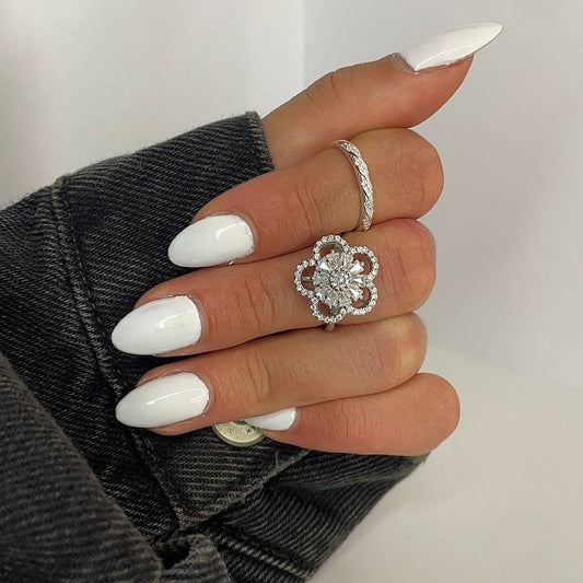 Anillo plata roseton vintage