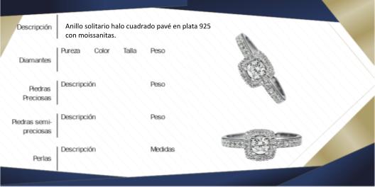 Anillo en plata y moissanita