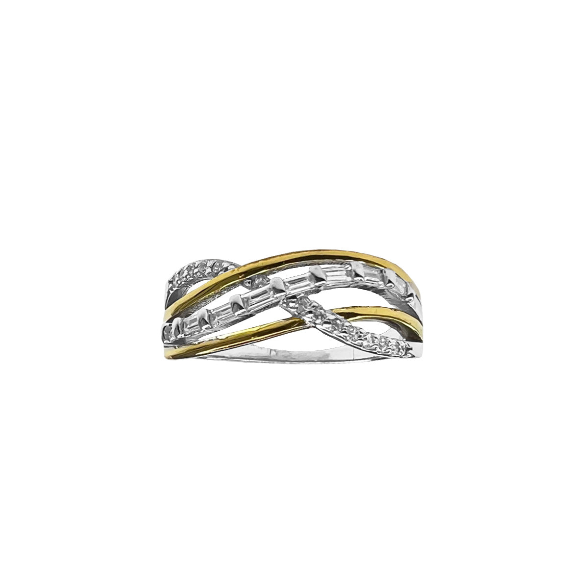 Anillo en plata y circones