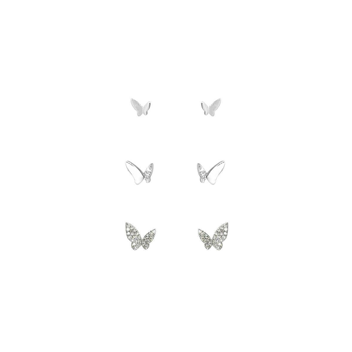Set aros en plata