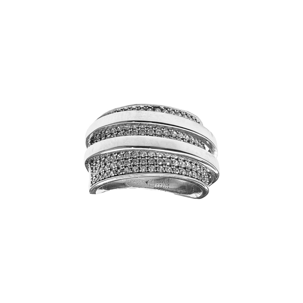 Anillo en plata y circones