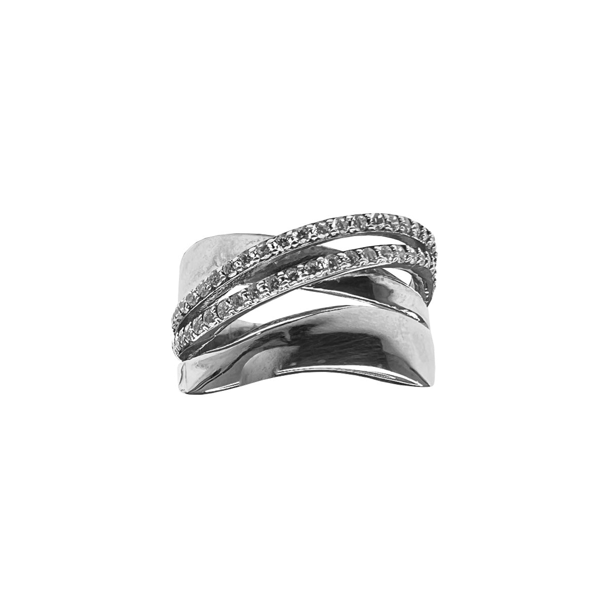 Anillo en plata y circones