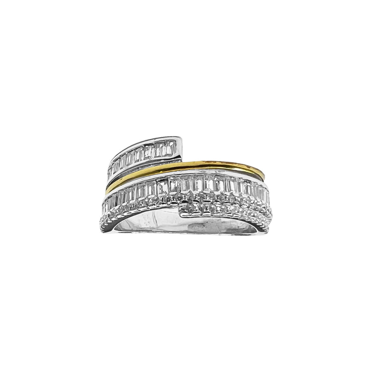 Anillo en plata y circones
