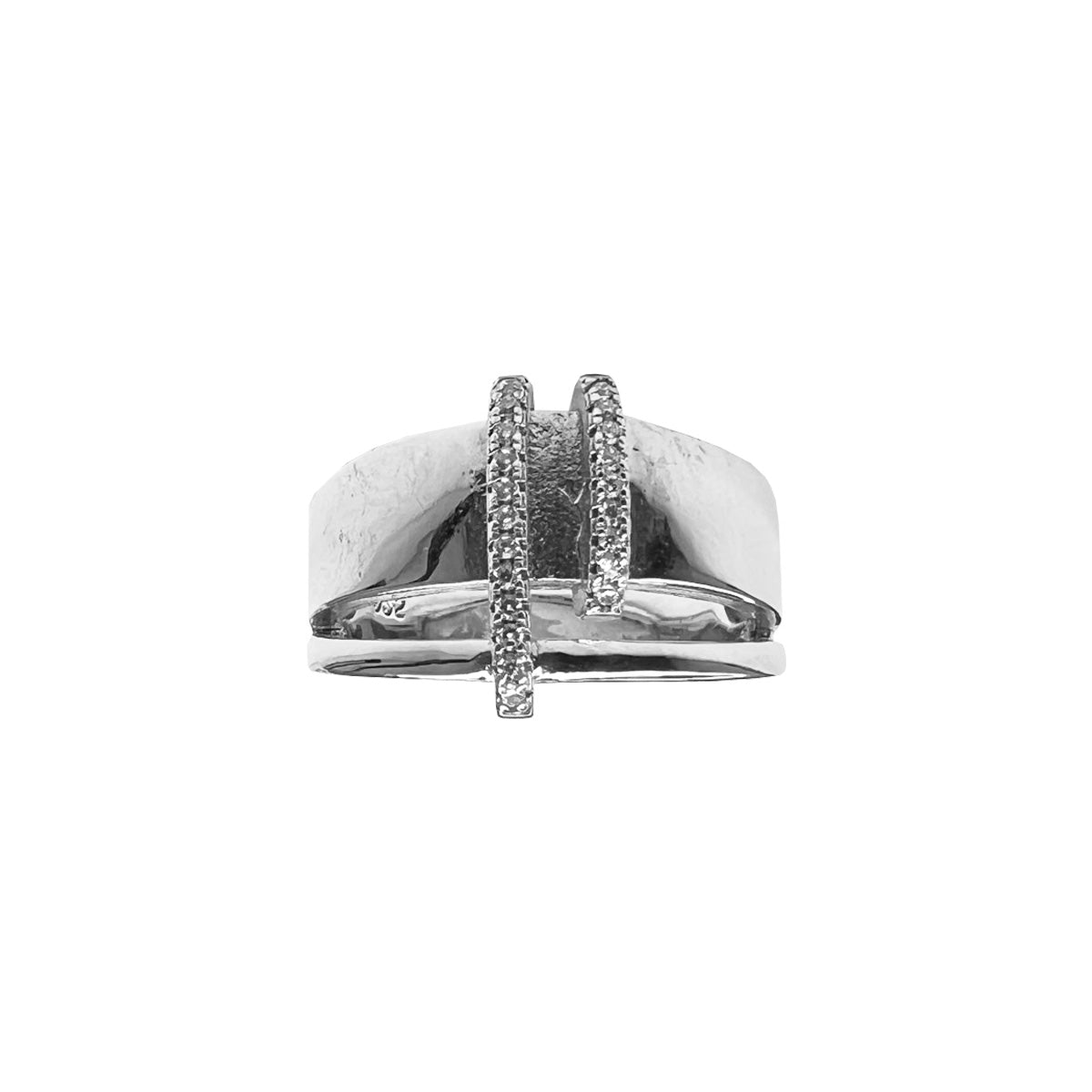 Anillo en plata y circones
