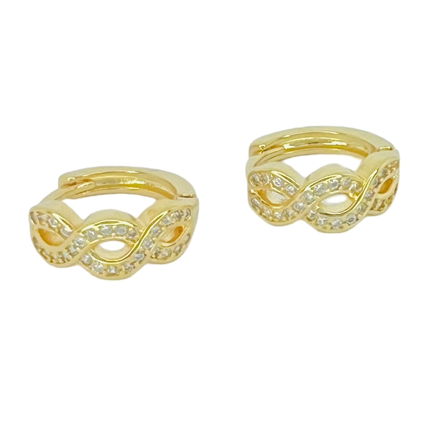 Aros argolla infinito baño de oro