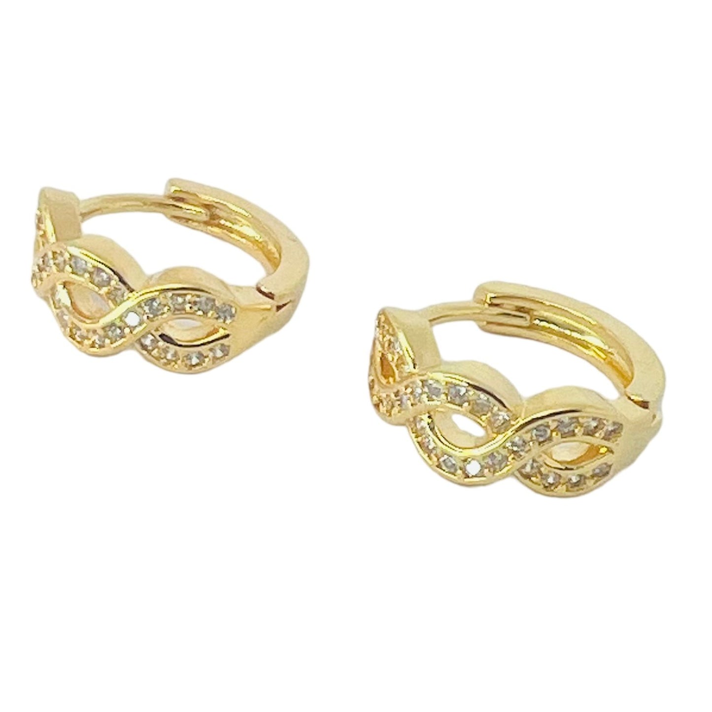 Aros argolla infinito baño de oro