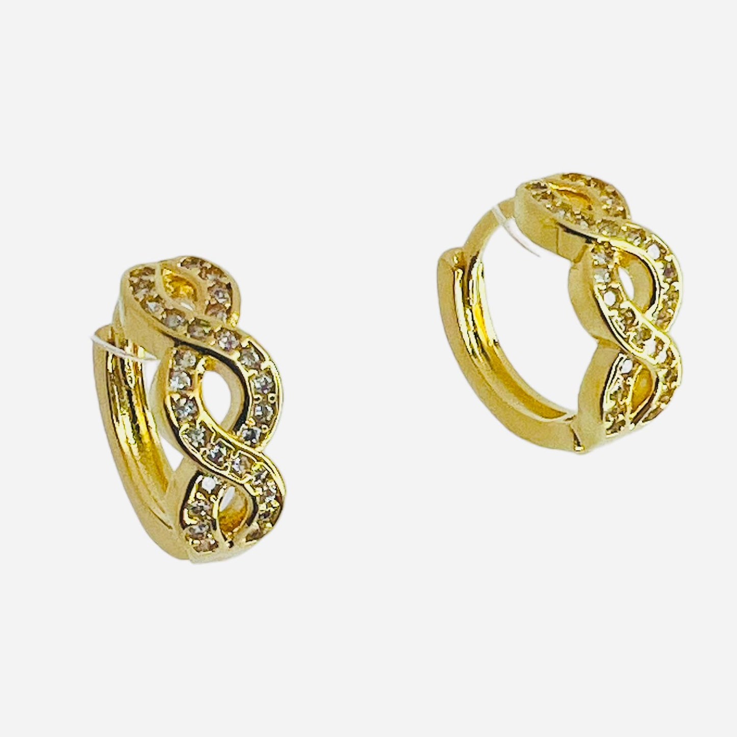 Aros argolla infinito baño de oro