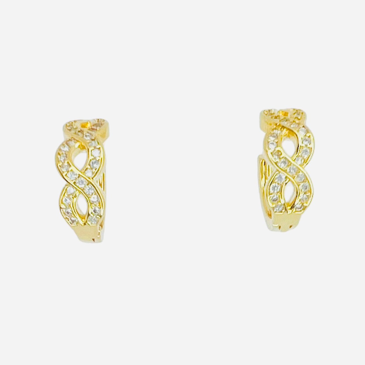 Aros argolla infinito baño de oro