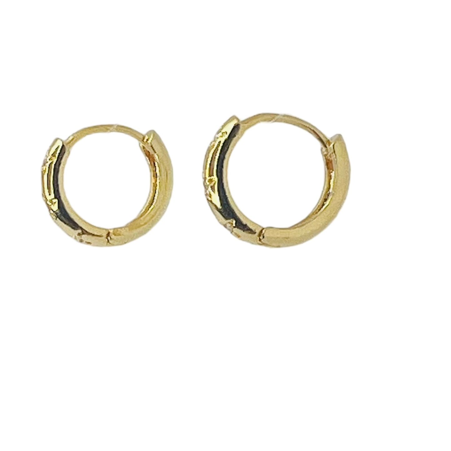 Aros argolla estrellitas baño de oro