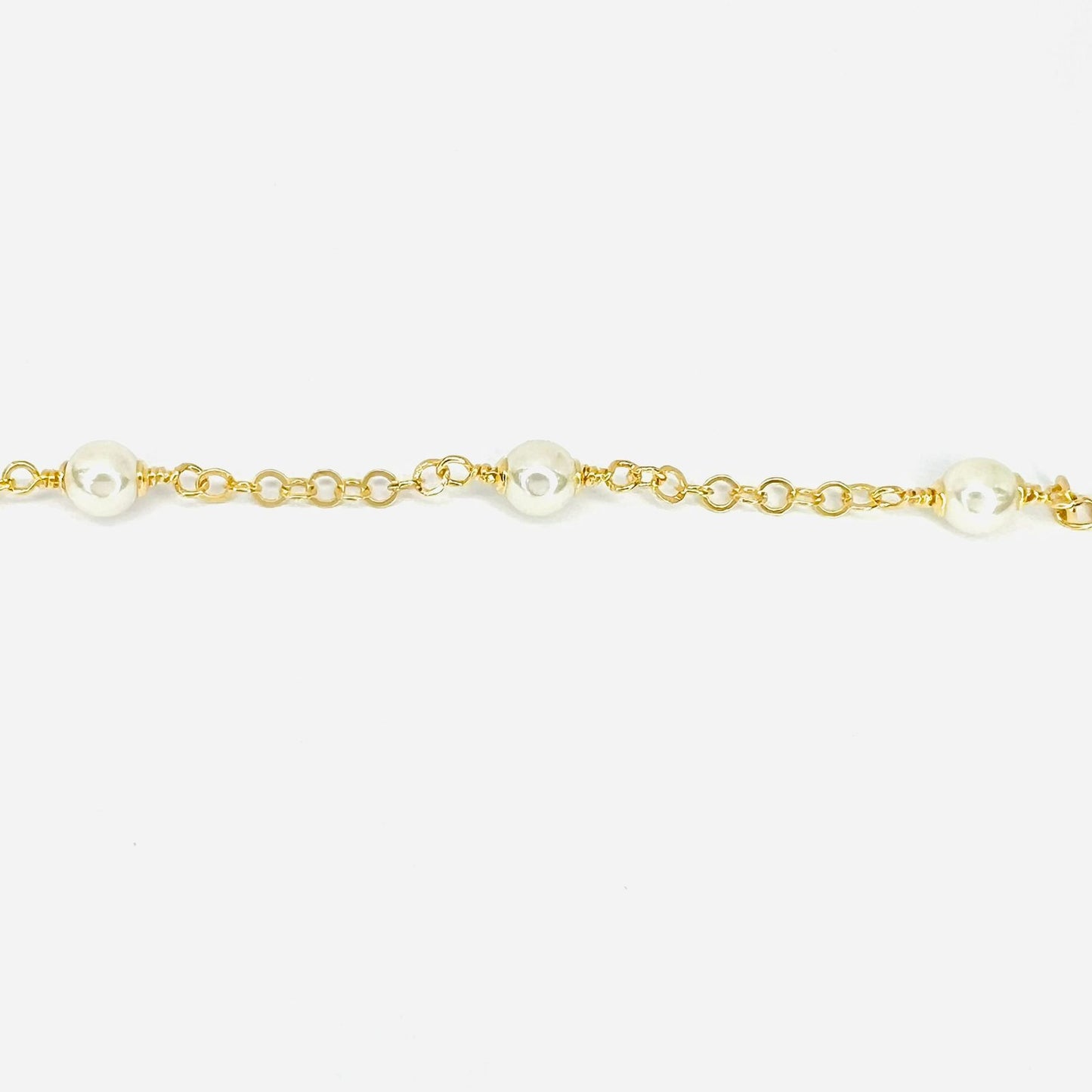 Pulsera con perlas baño de oro