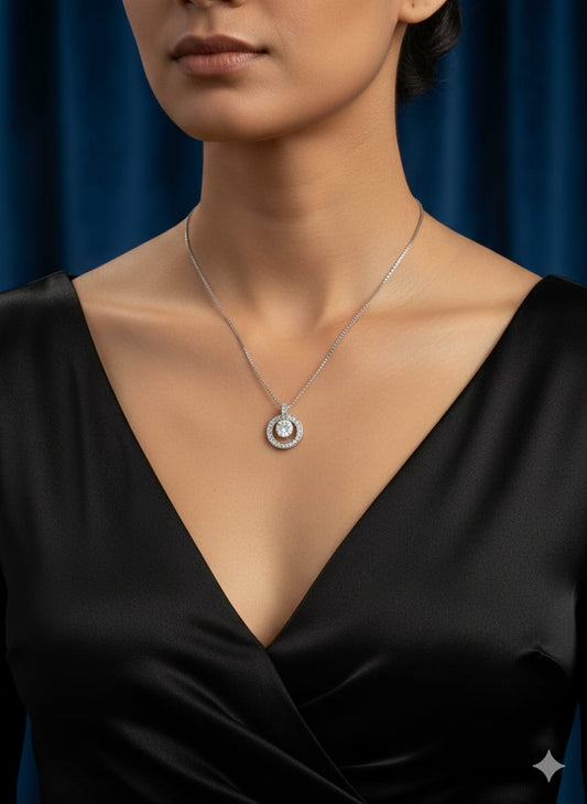 Collar Plata 925 punto de Luz Circle