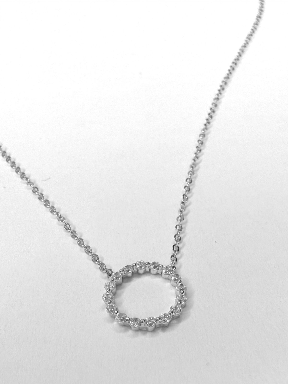 Collar Plata 925 circulo infinito de zirconias