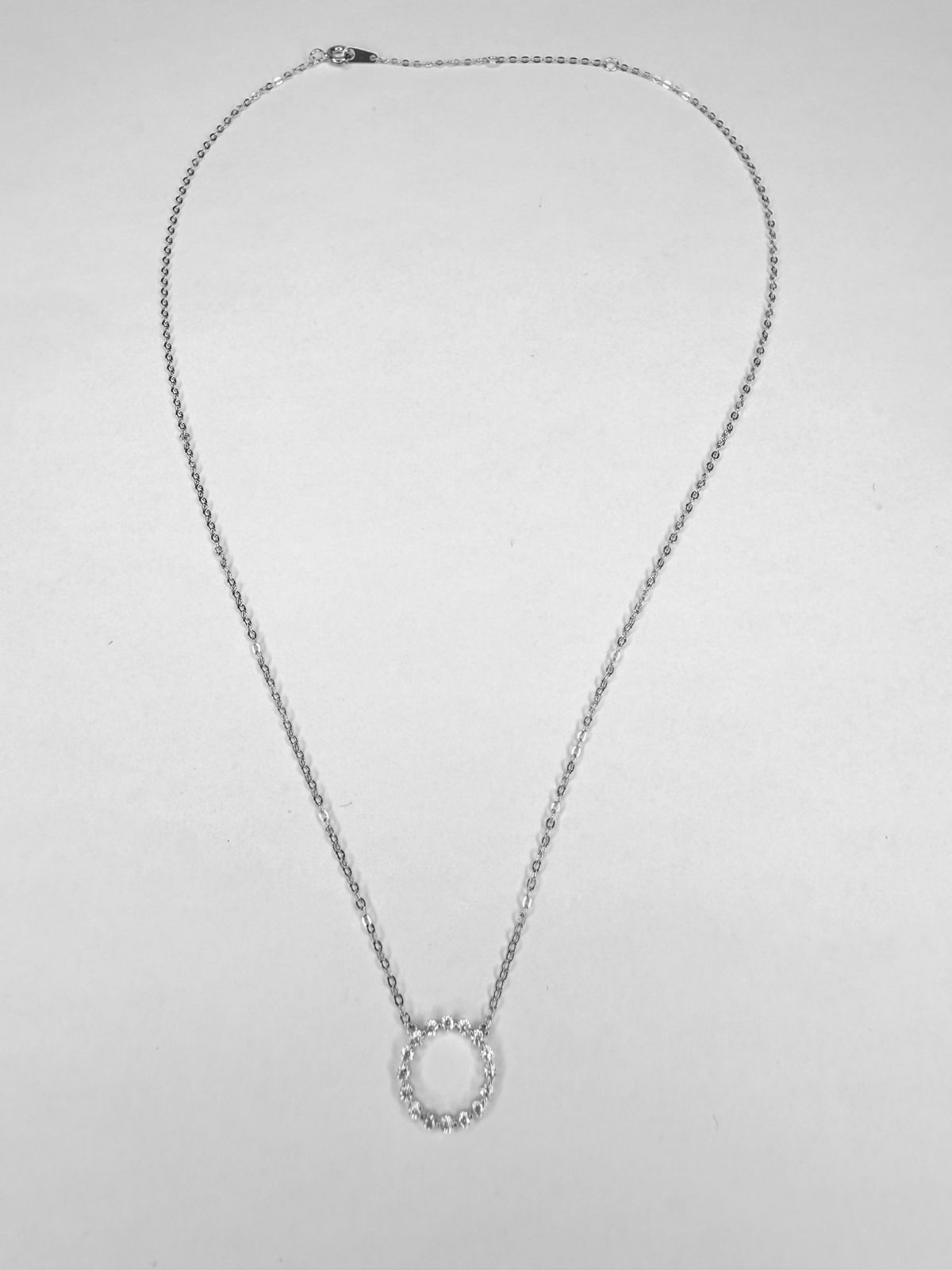 Collar Plata 925 circulo infinito de zirconias