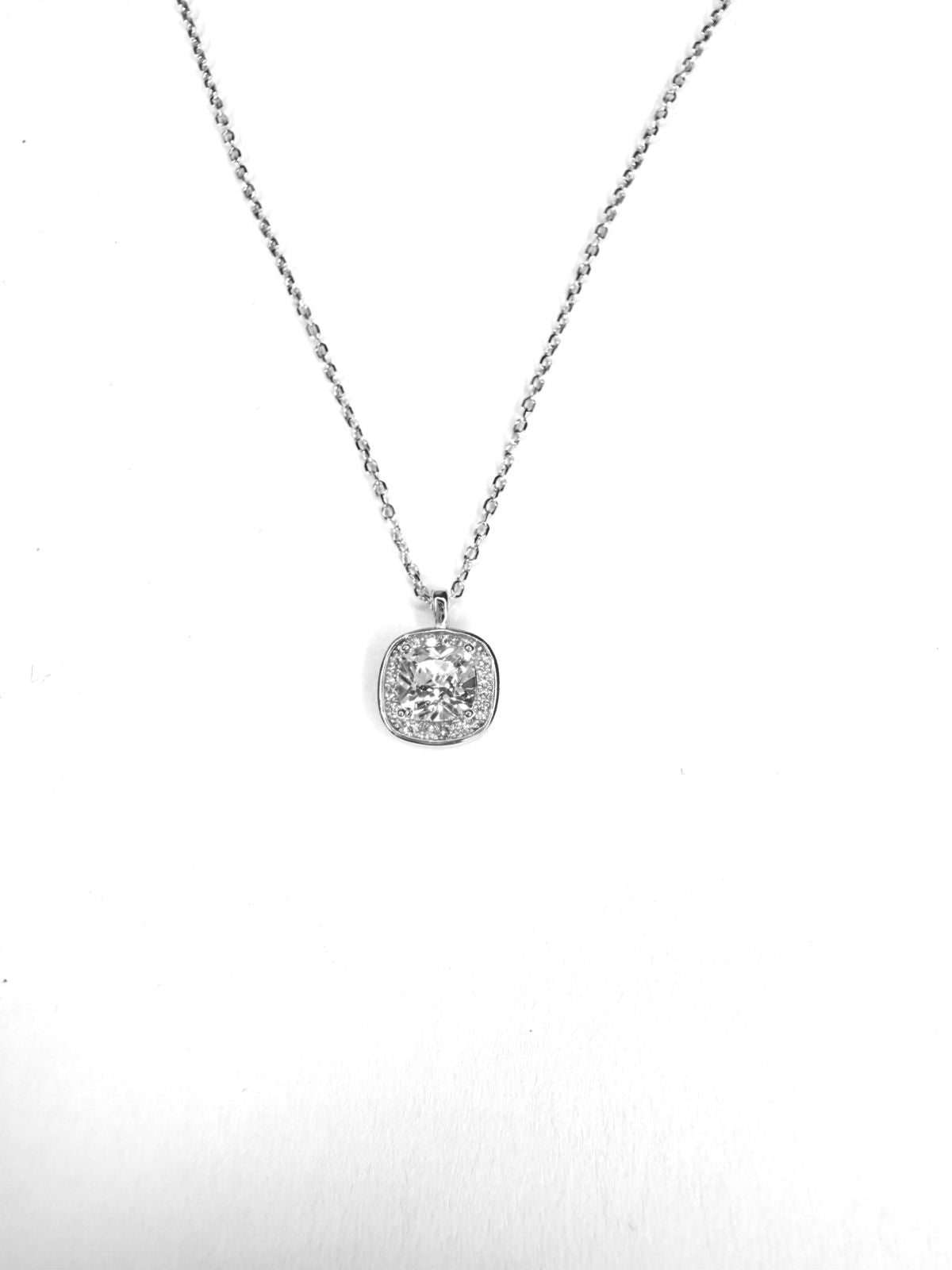 Collar Plata 925 Gran Punto de luz y Zirconias