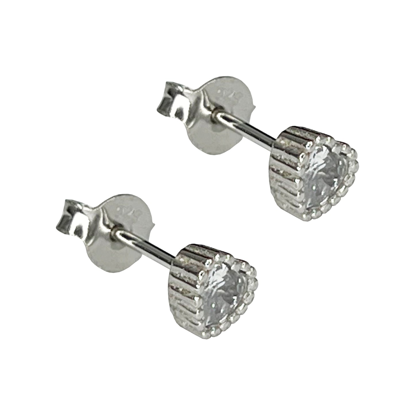 Aros corazon en Plata
