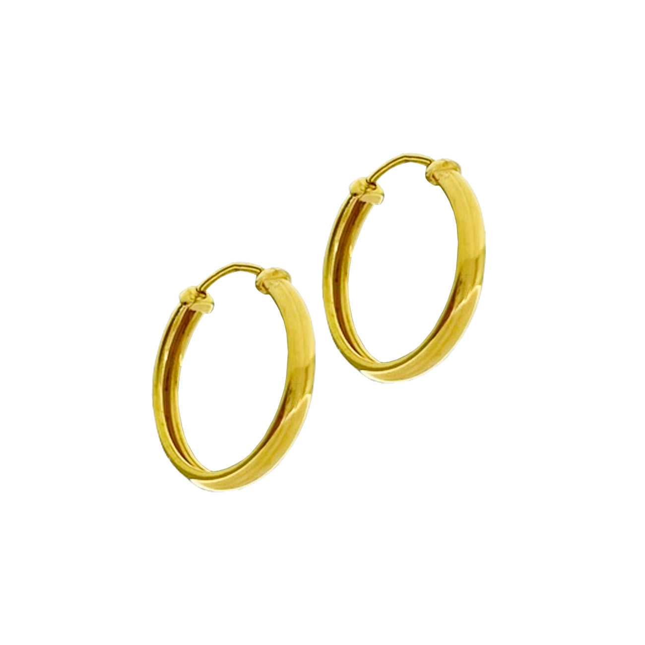 Aros argollas en oro amarillo