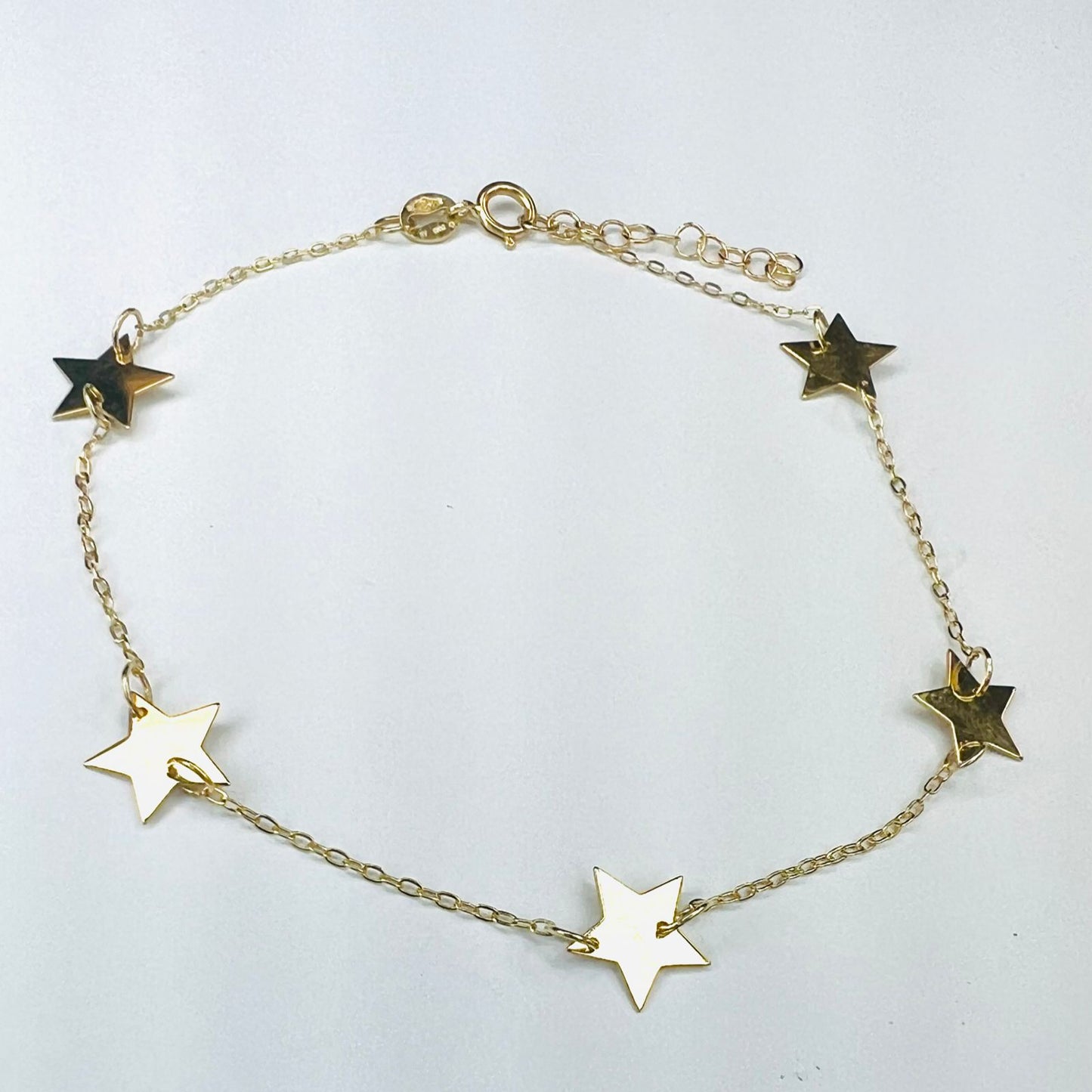 Pulsera Oro 18 kilates, estrellas