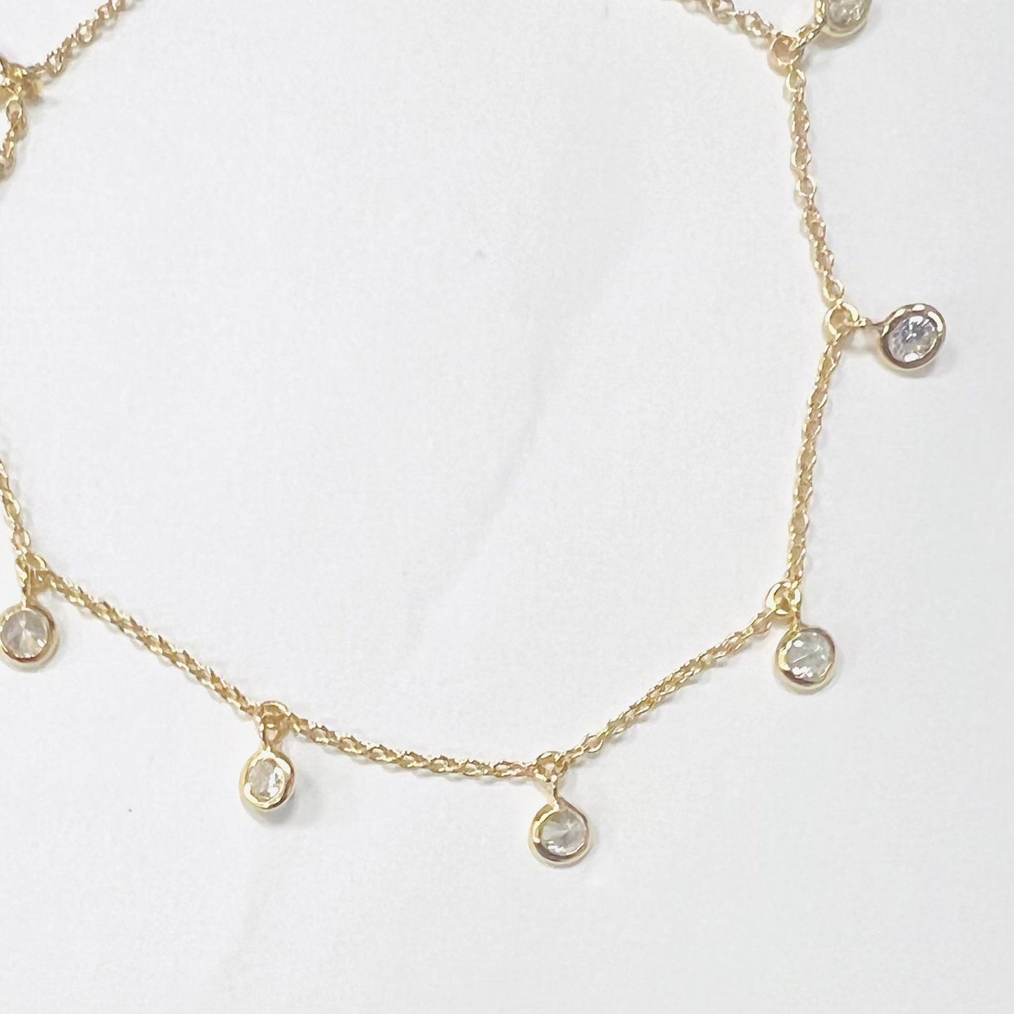Pulsera Oro 18 kilates circulos zirconitas