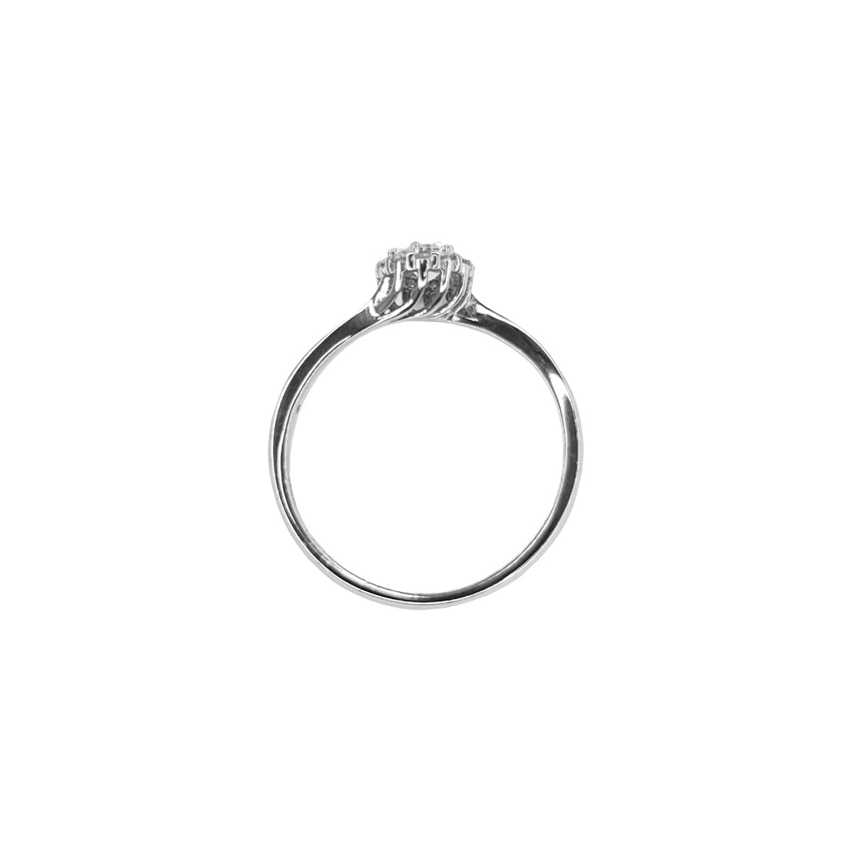 Anillo solitario en plata