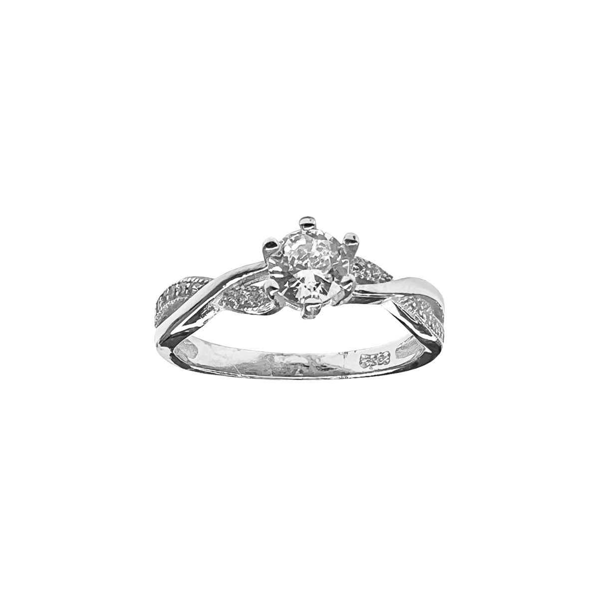 Anillo en plata y circones
