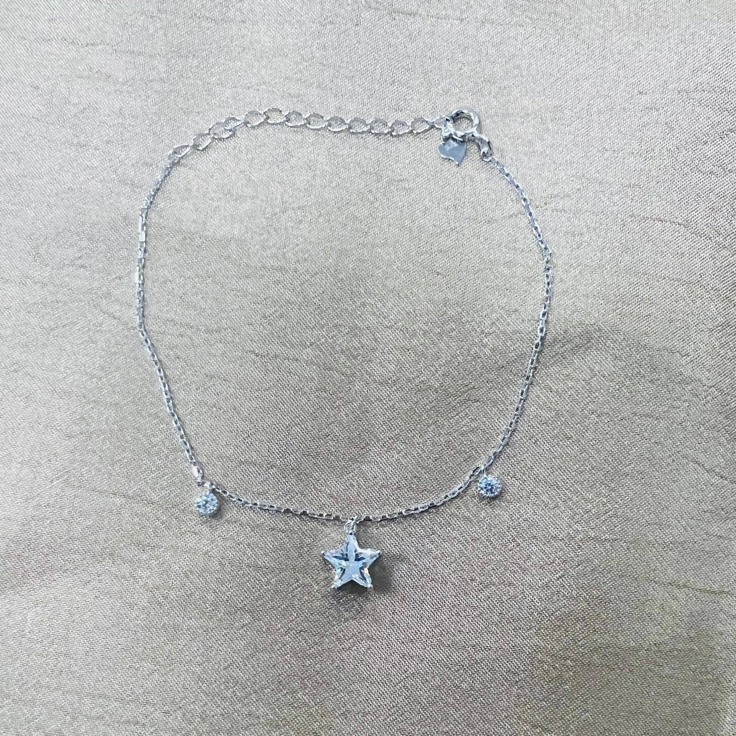 Pulsera en plata Estrella dos luceros