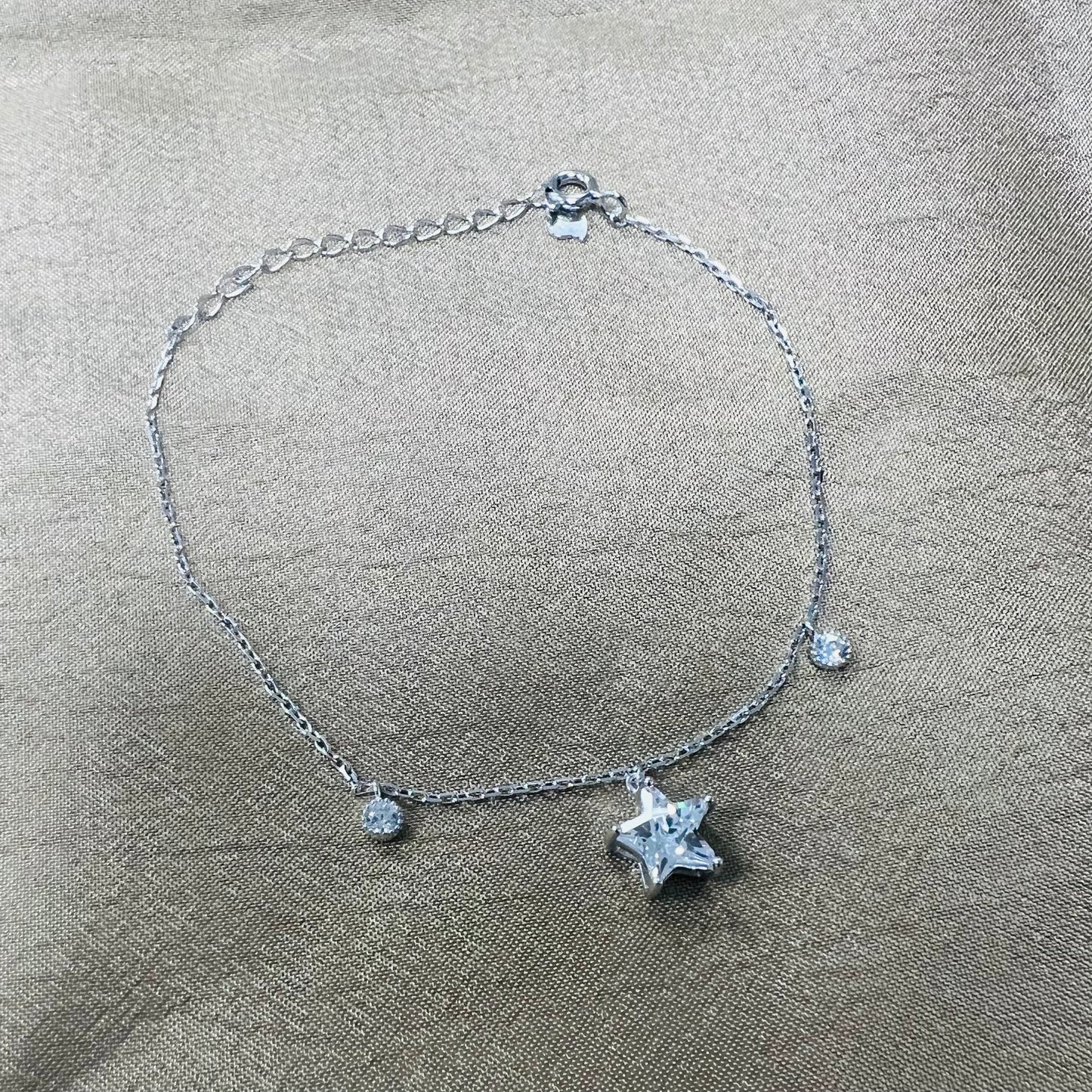 Pulsera en plata Estrella dos luceros