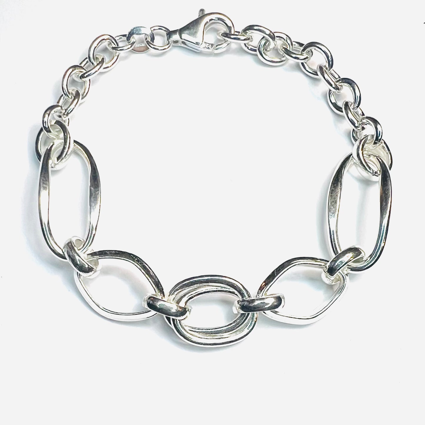 Pulsera Plata eslabones distintas figuras