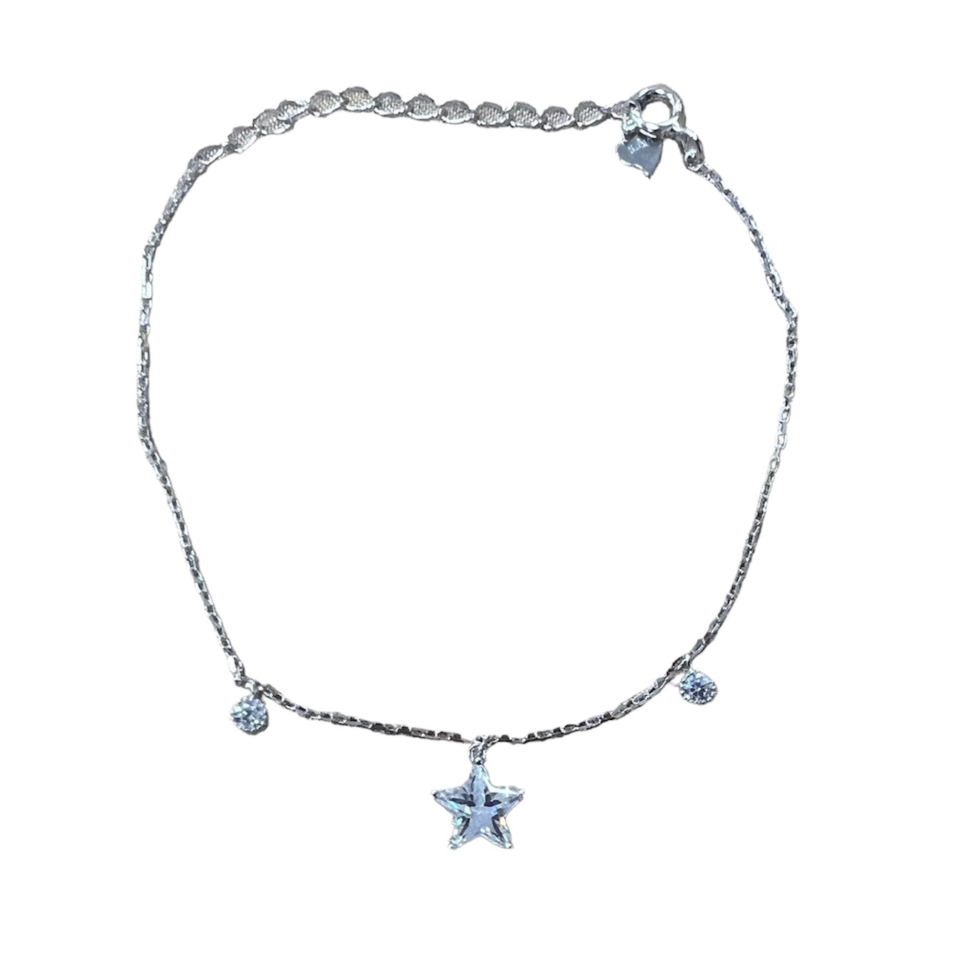 Pulsera en plata Estrella dos luceros