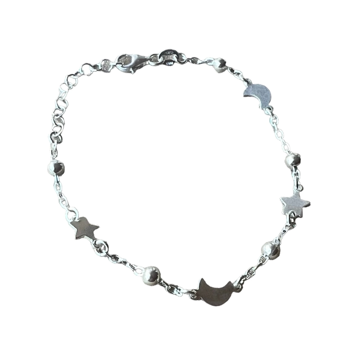 Pulsera en plata Luna Estrella