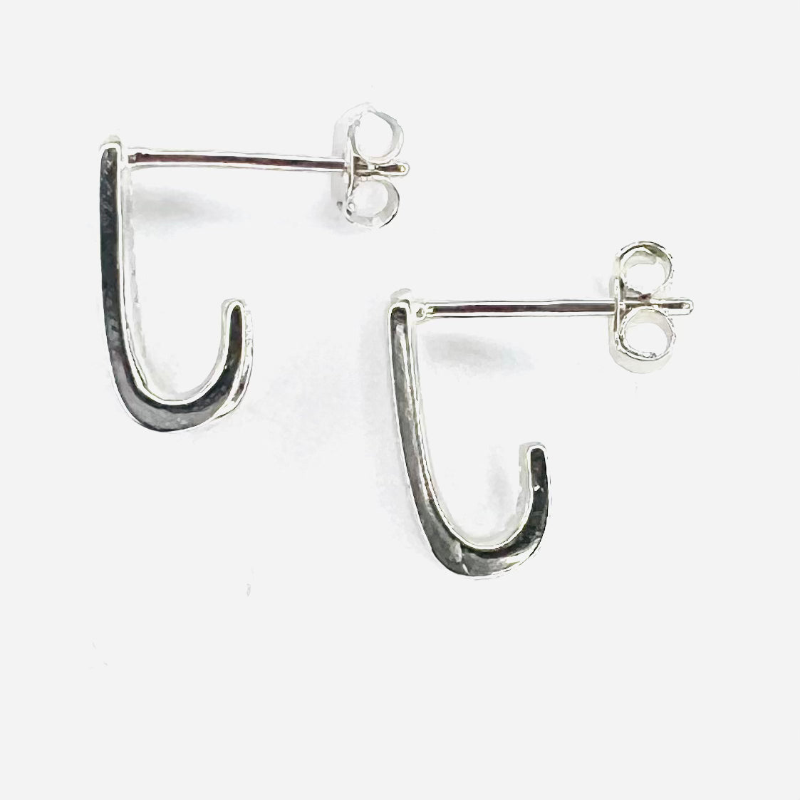 Aro plata zirconia blanca tipo gota 12 mm