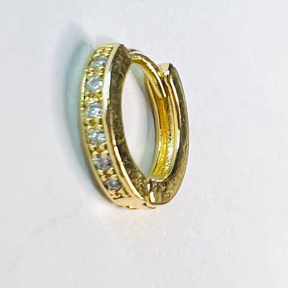 Aros Argolla bañada en oro 18k zirconita