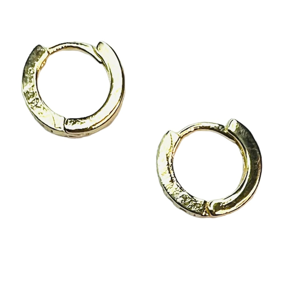 Aros Argolla bañada en oro 18k zirconita