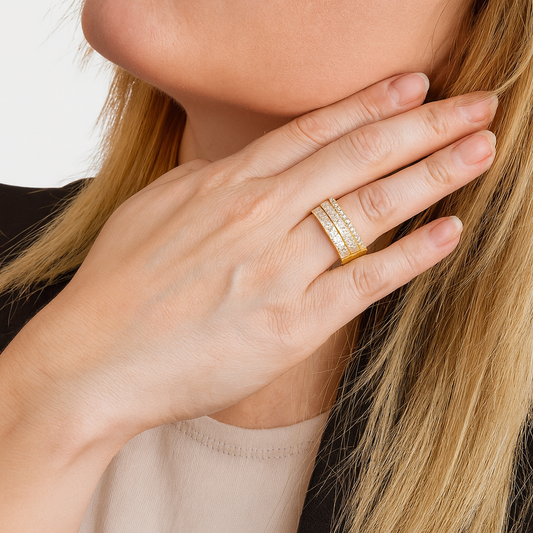 Anillo Oro 18 Kilates Reflejo Diamantino