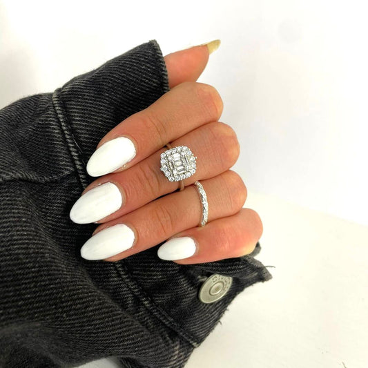 Anillo vintage cuadrado