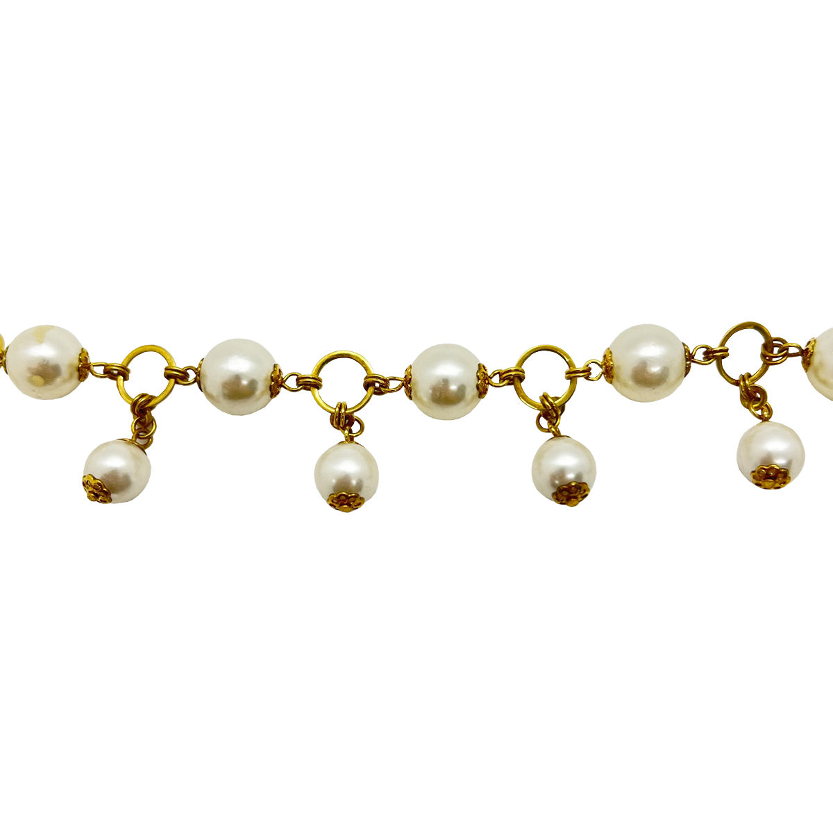 Pulsera en peltre con perlas
