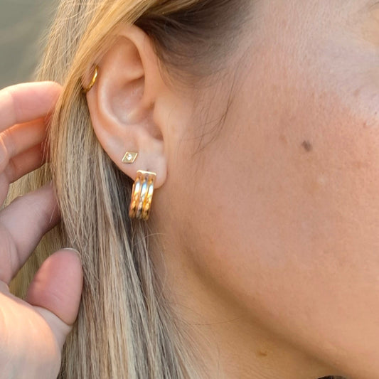 Aro Oro 18 kilates Argolla Tres Colores