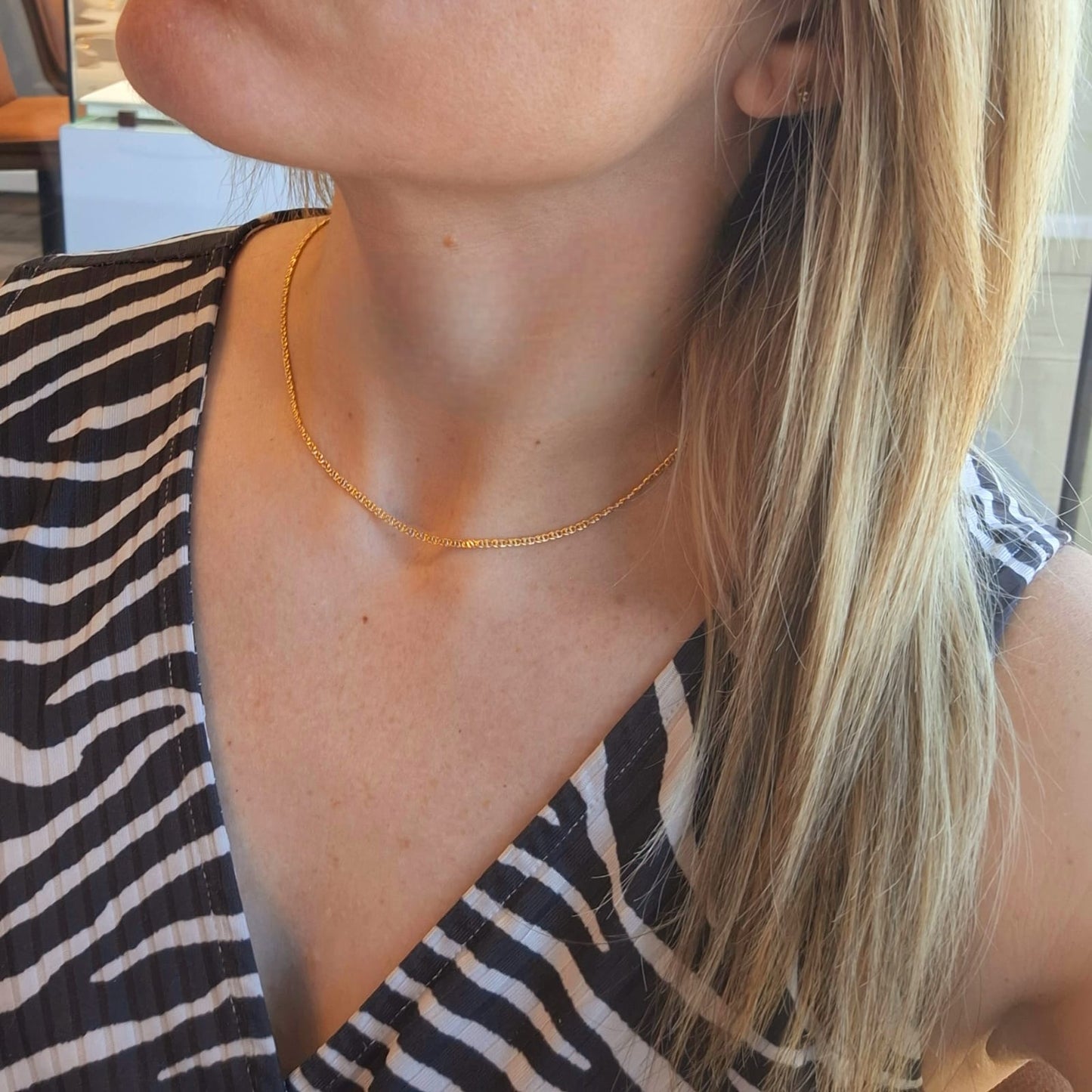Collar oro Amarillo Cadenas Pequeñas