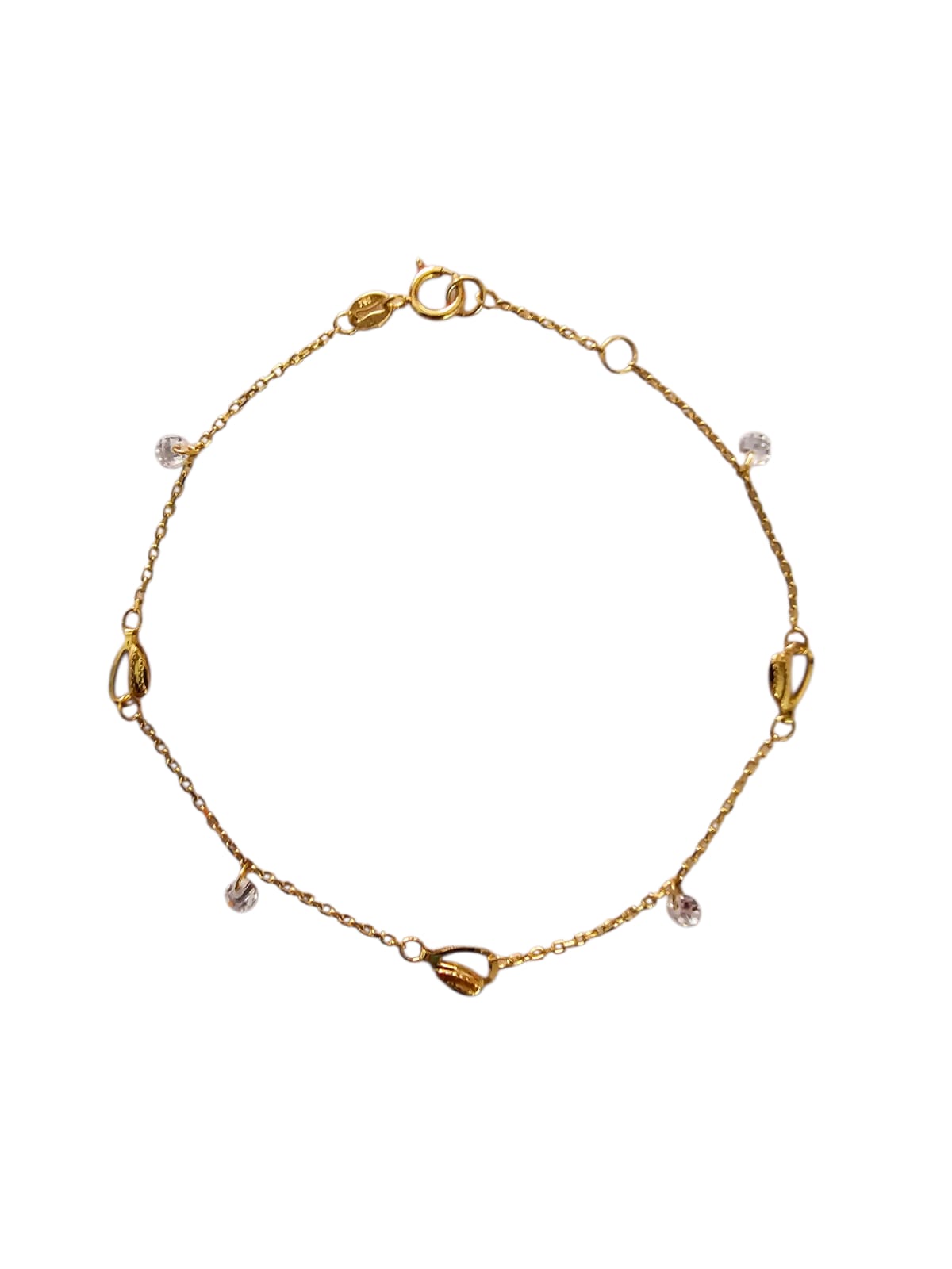 Pulsera Oro Amarillo 18 Kilates Semilla de Brillo
