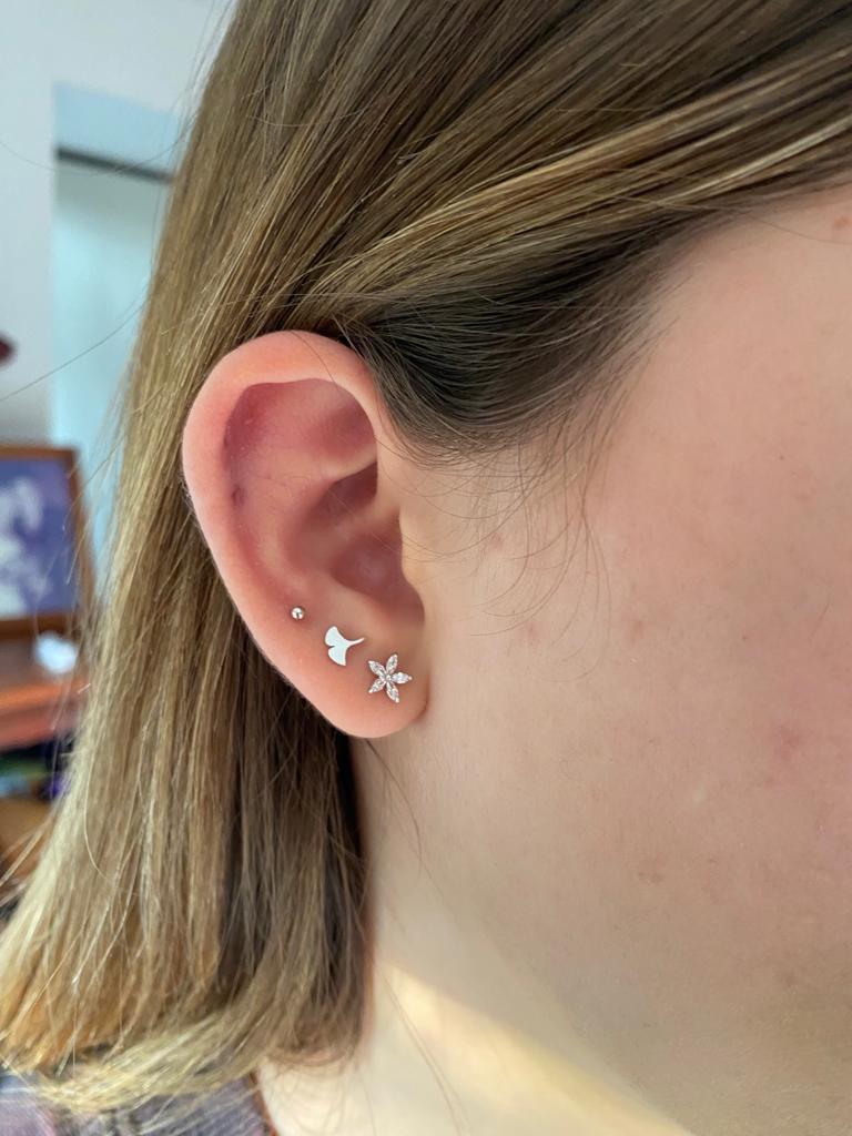 Set de aritos en plata