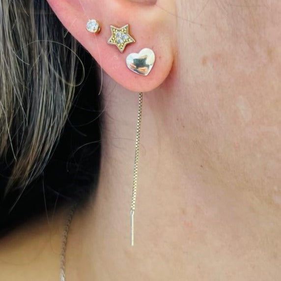 Aros largos en plata