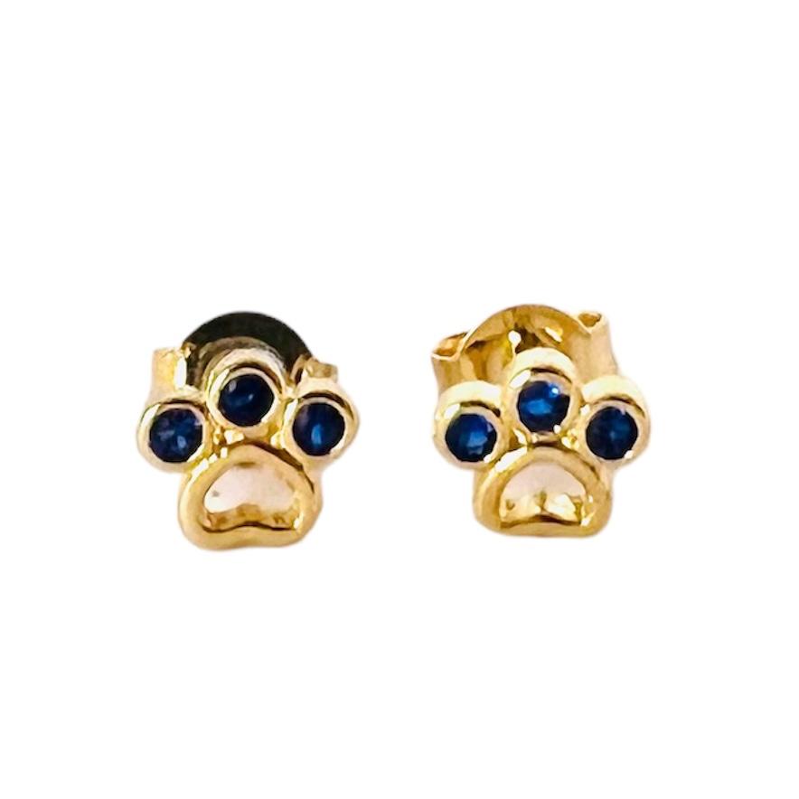 Aros patitas baño oro